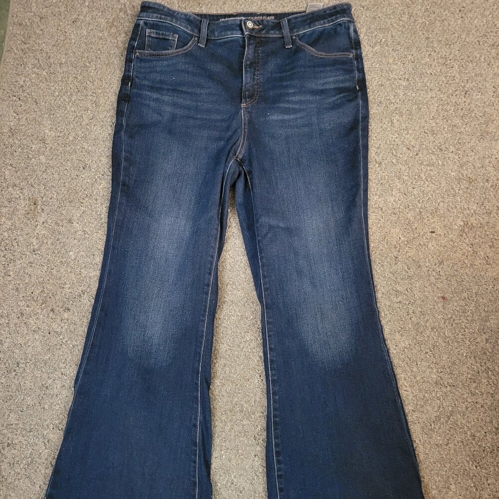 Chicos So Slimming High Rise Flare Indigo Size 14 Jeans